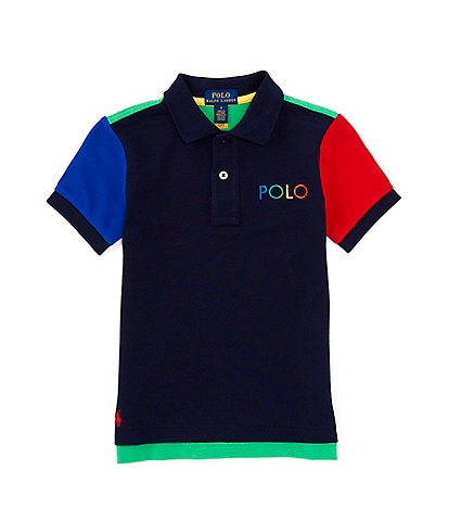 Polo Ralph Lauren Little Boys 2T-7 Short Sleeve Color Blocked Ombre-Logo Mesh Polo Shirt
