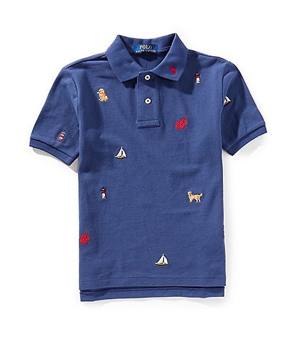 Polo Ralph Lauren Little Boys 2T-7 Short-Sleeve Embroidered Mesh Polo Shirt