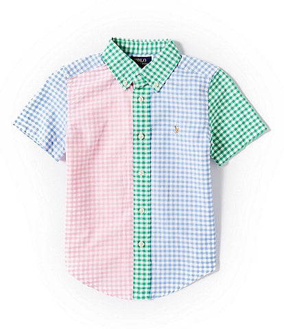 Polo Ralph Lauren Little Boys 2T-7 Short-Sleeve Gingham Oxford Fun Shirt