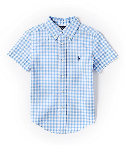 Polo Ralph Lauren Little Boys 2T-7 Short-Sleeve Wide Gingham Poplin Shirt