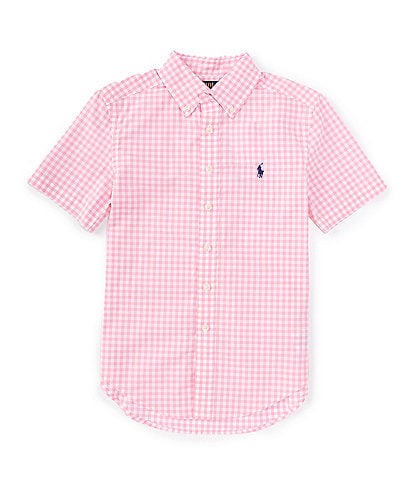 Polo Ralph Lauren Little Boys 2T-7 Short-Sleeve Gingham Poplin Shirt