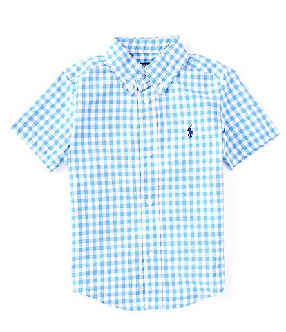 Polo Ralph Lauren Little Boys 2T-7 Short Sleeve Gingham Poplin Shirt