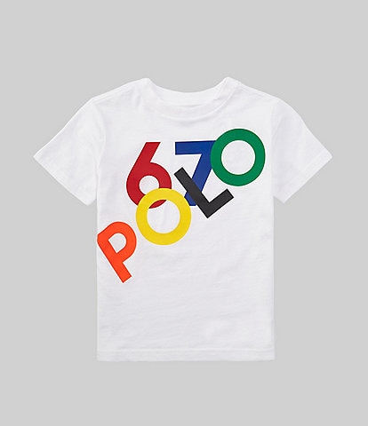 Polo Ralph Lauren Little Boys 2T-7 Short Sleeve Block Logo Jersey T-Shirt