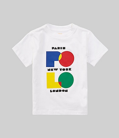 Polo Ralph Lauren Little Boys 2T-7 Short Sleeve Multicolor Logo Jersey T-Shirt