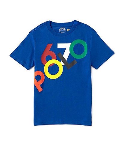 Polo Ralph Lauren Little Boys 2T-7 Short Sleeve Block Logo Jersey T-Shirt