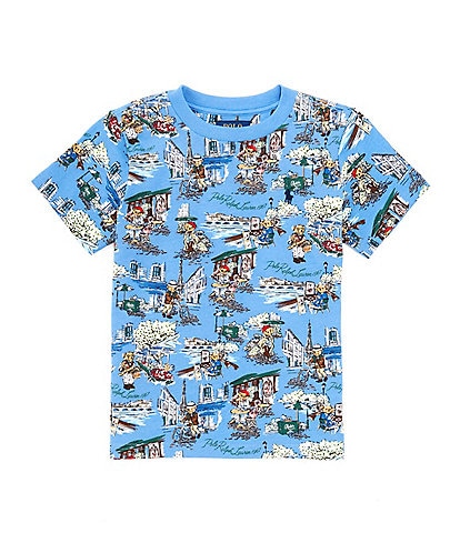 Polo Ralph Lauren Little Boys 2T-7 Short Sleeve Polo Bear Cotton Jersey T-Shirt