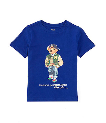 Polo Ralph Lauren Little Boys 2T-7 Short Sleeve Polo Bear Graphic Jersey T-Shirt