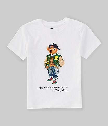 Polo Ralph Lauren Little Boys 2T-7 Short Sleeve Polo Bear Graphic Jersey T-Shirt