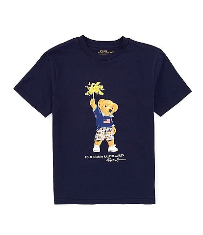 Polo Ralph Lauren Little Boys 2T-7 Short-Sleeve Fireworks Polo Bear Jersey T-Shirt