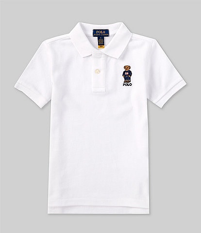 Polo Ralph Lauren Little Boys 2T-7 Short Sleeve Polo Bear Mesh Polo Shirt