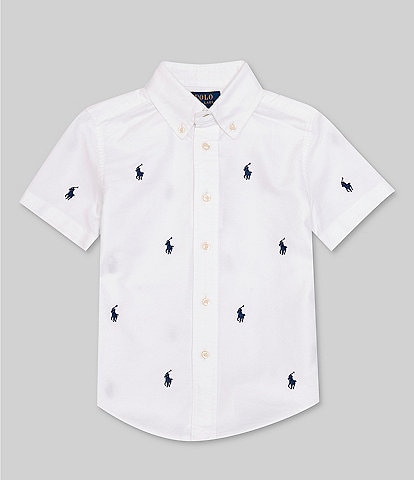 Polo Ralph Lauren Little Boys 2T-7 Short Sleeve Polo Pony Oxford Shirt