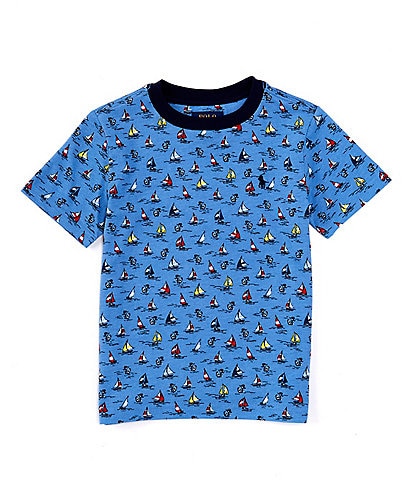 Polo Ralph Lauren Little Boys 2T-7 Short Sleeve Sailboat Print Jersey T-Shirt