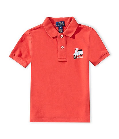 Polo Ralph Lauren Little Boys 2T-7 Short-Sleeve Scooter-Embroidered Mesh Polo Shirt