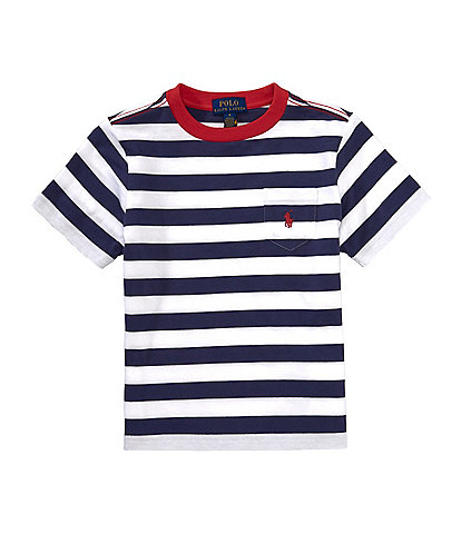 Polo Ralph Lauren Little Boys 2T-7 Short Sleeve Striped Jersey Pocket Tee
