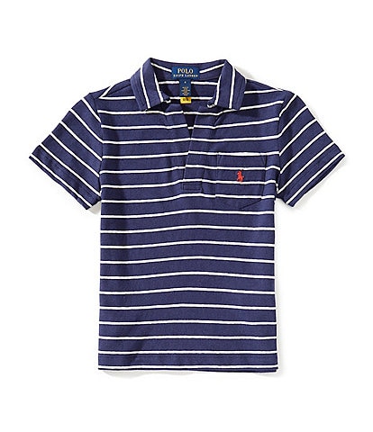 Polo Ralph Lauren Little Boys 2T-7 Short-Sleeve Striped Linen-Blend Polo Shirt