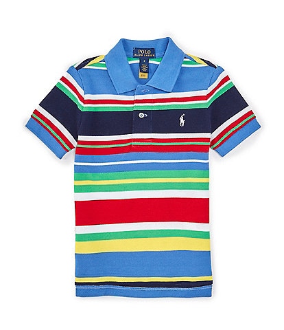 Polo Ralph Lauren Little Boys 2T-7 Short Sleeve Striped Mesh Polo Shirt