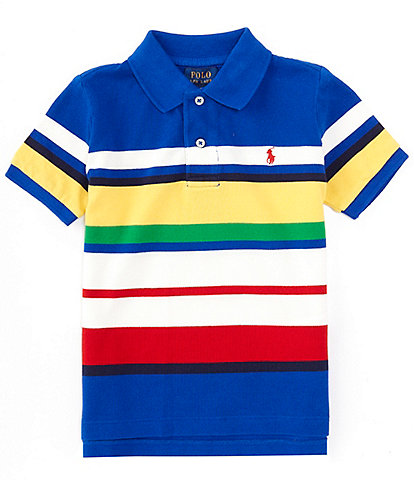 Polo Ralph Lauren Little Boys 2T-7 Short Sleeve Striped Mesh Polo Shirt