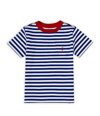 Polo Ralph Lauren Little Boys 2T-7 Short Sleeve Striped Pocket Knit Jersey T-Shirt
