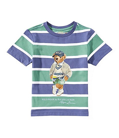 Polo Ralph Lauren Little Boys 2T-7 Short-Sleeve Striped Polo Bear Jersey T-Shirt