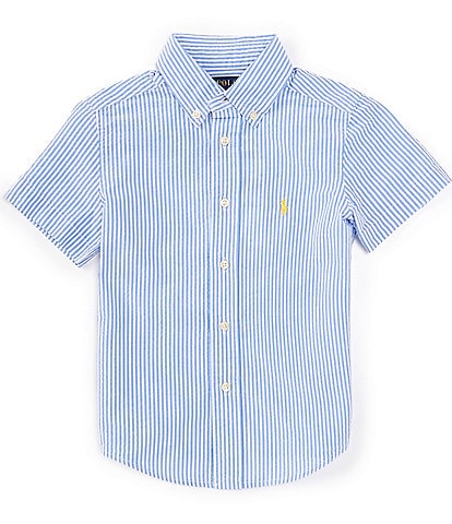 Polo Ralph Lauren Little Boys 2T-7 Striped Short Sleeve Seersucker Shirt