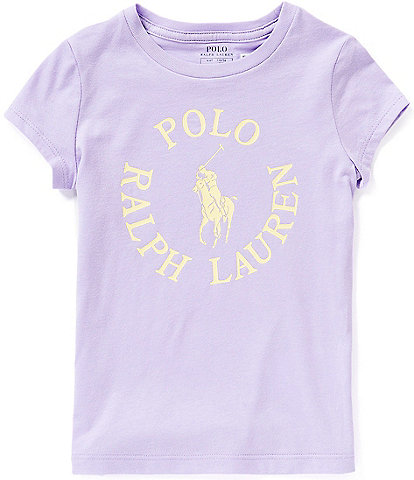 Polo Ralph Lauren Little Girls 2T-6X Cap Sleeve Big Pony Logo Jersey Tee