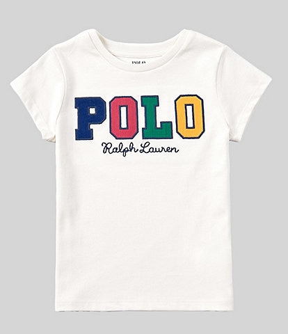 Polo Ralph Lauren Little Girls 2T-6X Cap-Sleeve Corduroy-Logo Jersey T-Shirt