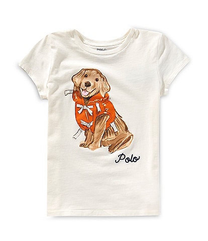 Polo Ralph Lauren Little Girls 2T-6X Cap-Sleeve Dog-Print Jersey T-Shirt