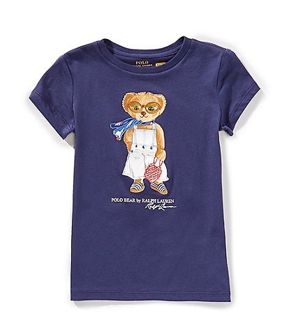 Polo Ralph Lauren Little Girls 2T-6X Cap-Sleeve Polo Bear Jersey T-Shirt