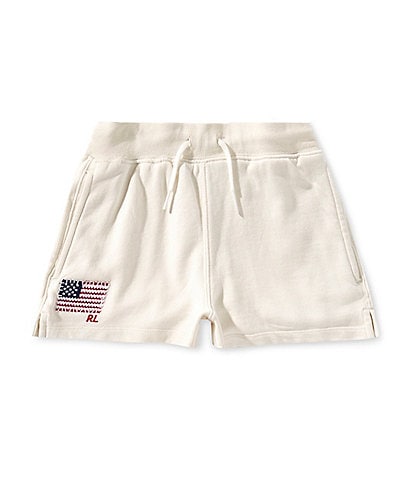 Polo Ralph Lauren Little Girls 2T-6X Flag Applique French Terry Shorts