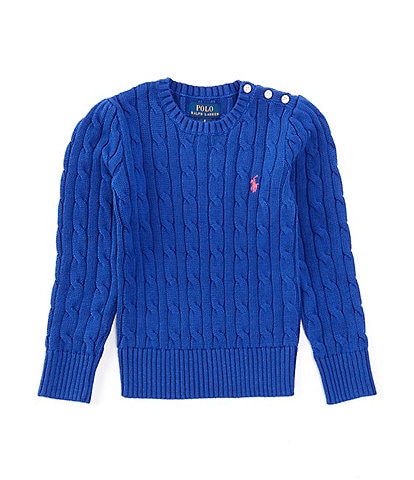 Polo Ralph Lauren Little Girls 2T-6X Long-Sleeve Cable-Knit Sweater