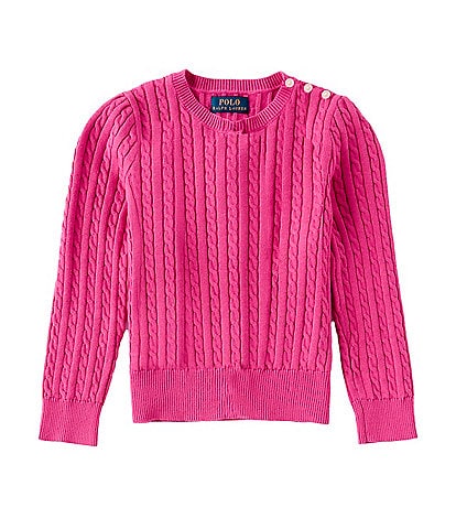 Polo Ralph Lauren Little Girls 2T-6X Long-Sleeve Cable-Knit Sweater