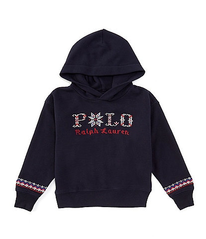 Polo Ralph Lauren Little Girls 2T-6X Long-Sleeve Logo Fleece Hoodie