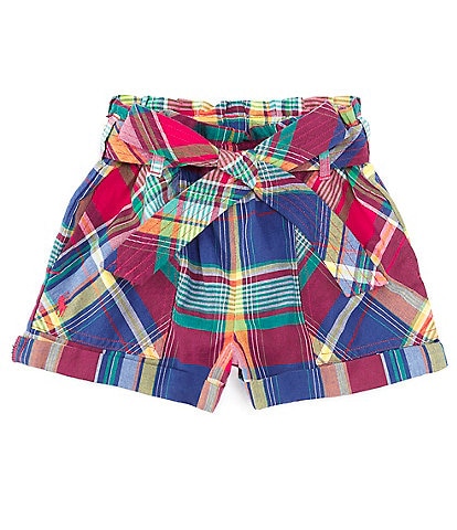 Polo Ralph Lauren Little Girls 2T-6X Madras Pull-On Shorts