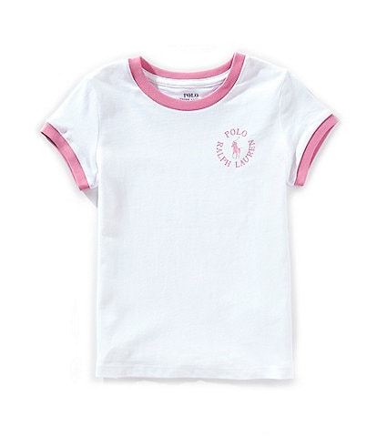 Polo Ralph Lauren Little Girls 2T-6X Short Sleeve Big Pony Logo Jersey T-Shirt