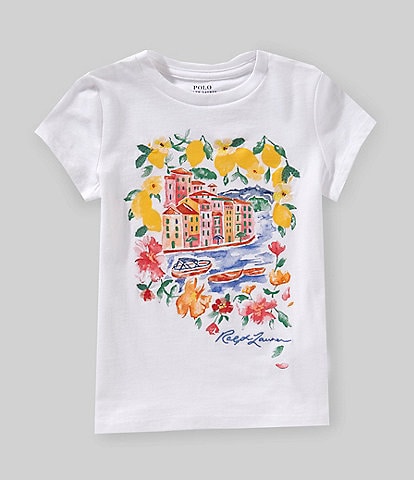 Polo Ralph Lauren Little Girls 2T-6X Short Sleeve Graphic T-Shirt