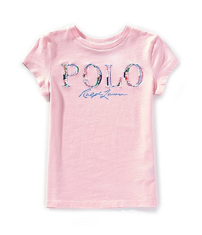 Polo Ralph Lauren Little Girls 2T-6X Short Sleeve Logo Jersey T-Shirt