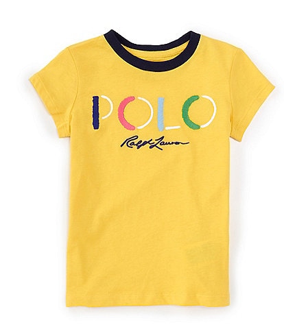 Polo Ralph Lauren Little Girls 2T-6X Short Sleeve Logo Jersey T-Shirt