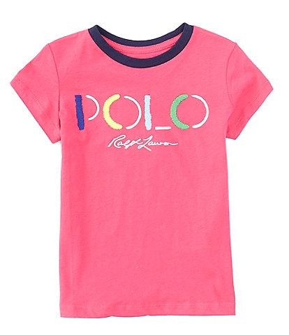 Polo Ralph Lauren Little Girls 2T-6X Short Sleeve Logo Jersey T-Shirt