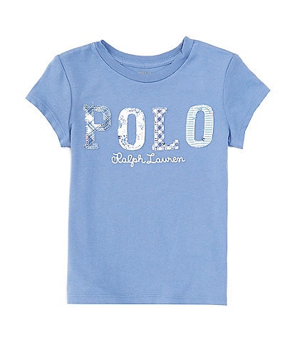 Polo Ralph Lauren Little Girls 2T-6X Short Sleeve Mixed Logo Jersey T-Shirt