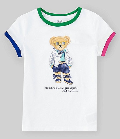Polo Ralph Lauren Little Girls 2T-6X Short Sleeve Polo Bear Jersey T-Shirt