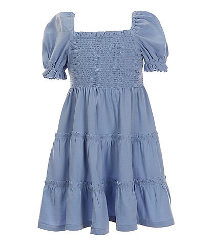 Polo Ralph Lauren Little Girls 2T-6X Short Sleeve Smocked Day Dress