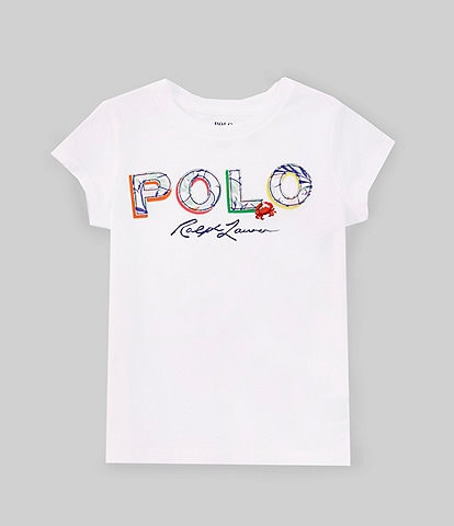 Polo Ralph Lauren Little Girls 2T-6X Short-Sleeve Tropical-Logo Jersey T-Shirt