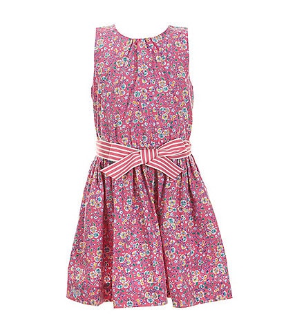Polo Ralph Lauren Little Girls 2T-6X Sleeveless Floral Poplin Fit & Flare Dress