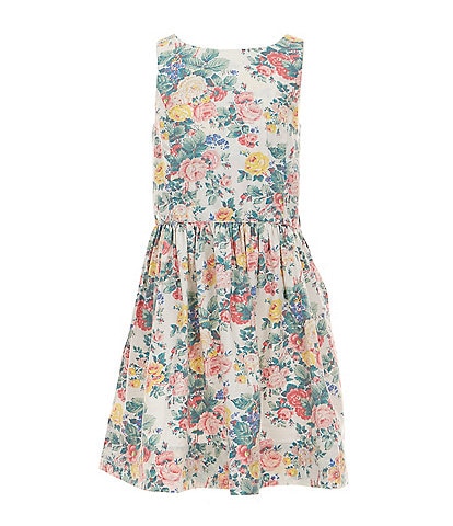 Polo Ralph Lauren Little Girls 2T-6X Sleeveless Floral Printed Poplin Fit-And-Flare Dress