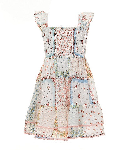 Polo Ralph Lauren Little Girls 2T-6X Sleeveless Floral Smocked Batiste Empire-Waist Dress