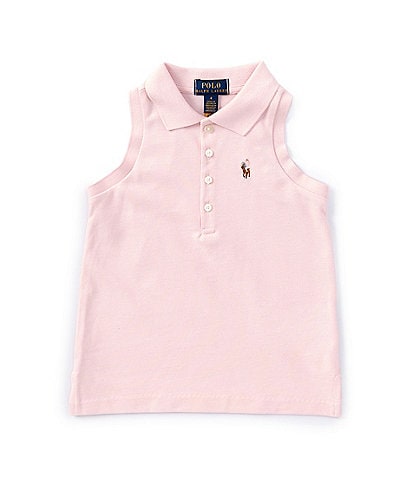 Polo Ralph Lauren Little Girls 2T-6X Sleeveless Mesh Polo Shirt