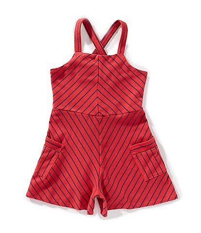 Polo Ralph Lauren Little Girls 2T-6X Sleeveless Nautical-Striped Jersey Romper