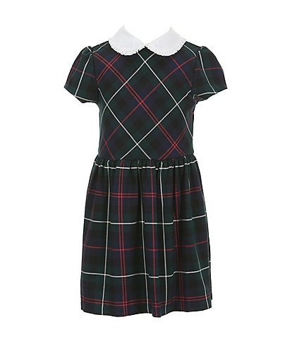 Polo Ralph Lauren Little Girls 2T-6X Sleeveless Plaid Ponte Fit-And-Flare Dress