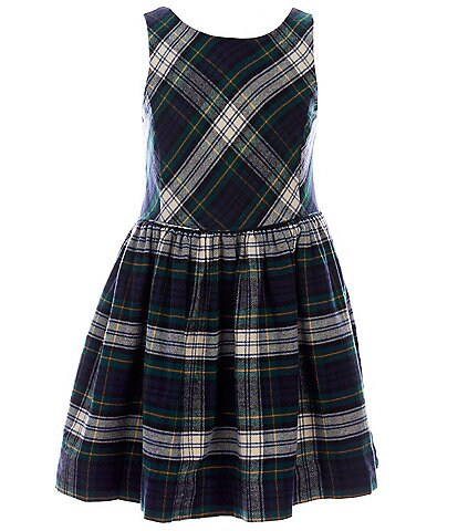 Polo Ralph Lauren Little Girls 2T-6X Sleeveless Plaid Twill Fit-And-Flare Dress