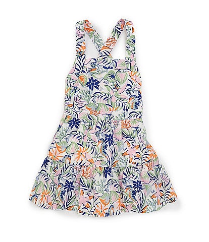 Polo Ralph Lauren Little Girls 2T-6X Sleeveless Tropical-Print Linen-Blend Dress